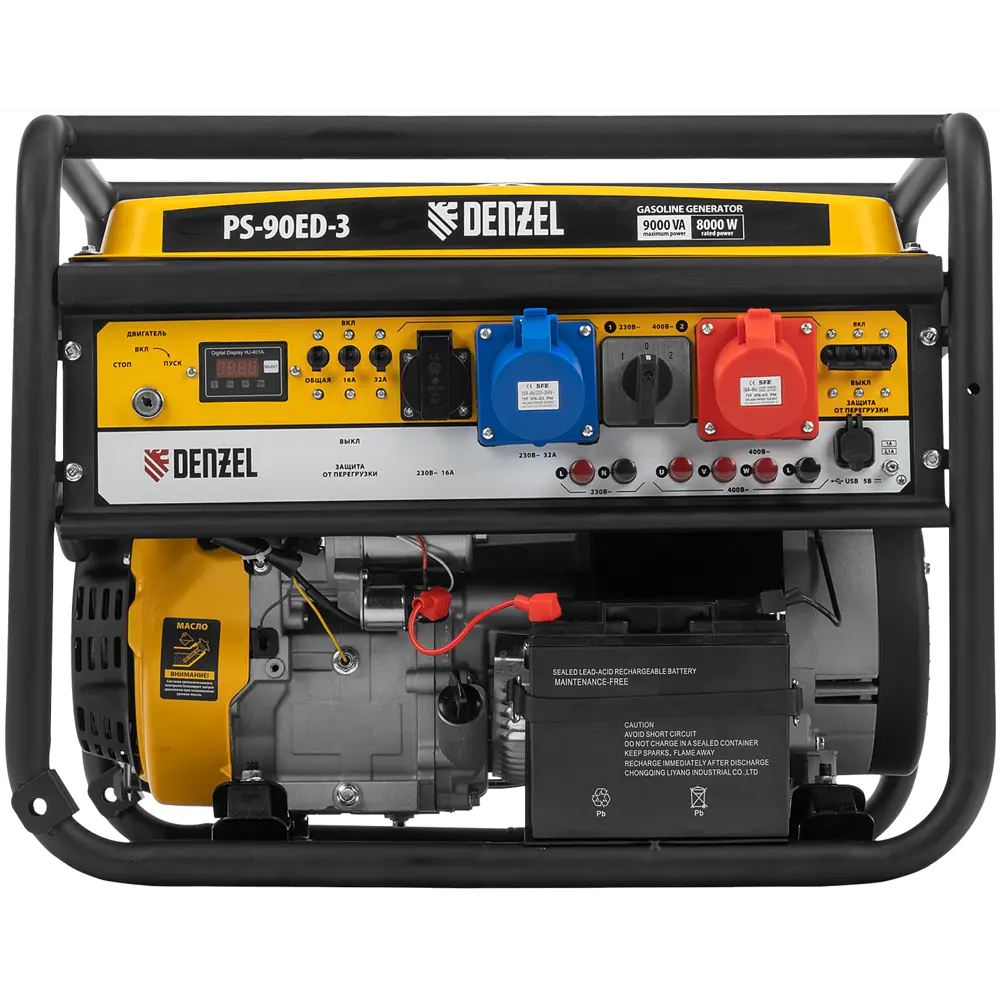 Генератор бензиновый Denzel PS-90 ED-3, 9 кВт STLM-2165666 - Вид №2