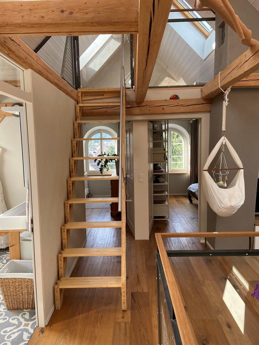 Bcompact Выдвижная лестница из дерева  Bhs-01  - Вид №30