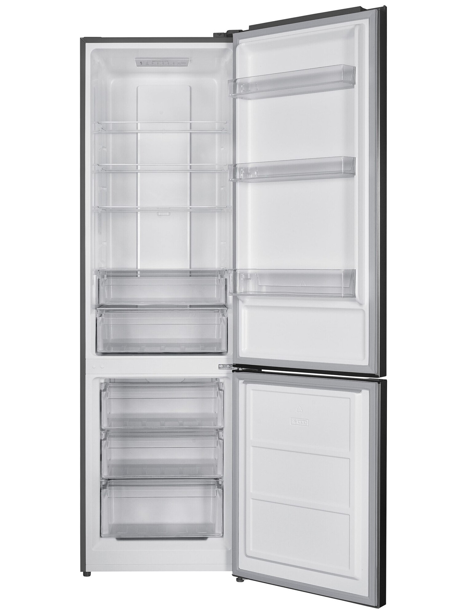 9193413 Холодильник с морозильником   WILLMARK RFN-472NFX серебристый STDN-0088346 - Вид №1