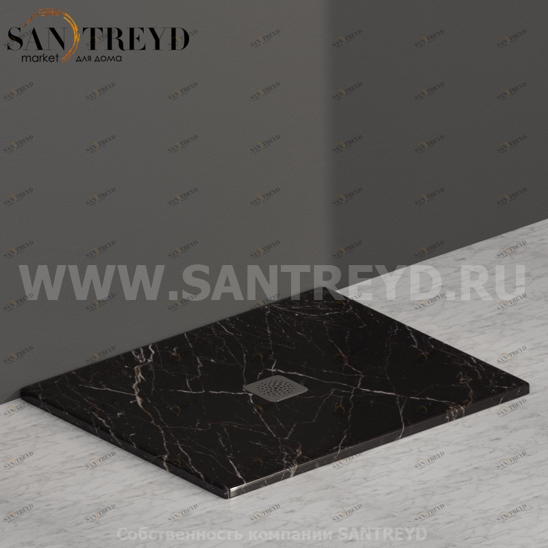 DT100PN Душевой поддон 100x80 керамический Globo Ceramica Globo DOCCIATRE