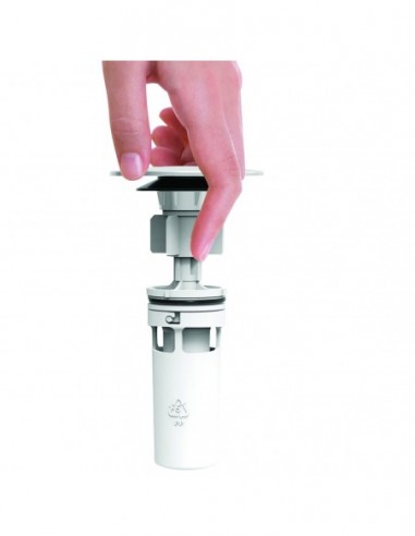 122400 000 00  Универсальный слив и сифон для умывальника Siphonette, клапан Click clack Д. 65 мм, нержавеющая сталь Valentin Хром  - Вид №5