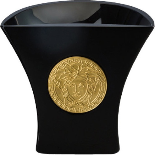 10586868 Rosenthal Versace Ваза Rosenthal Versace Медуза в гневе 18см, фарфор, черная Стекло 