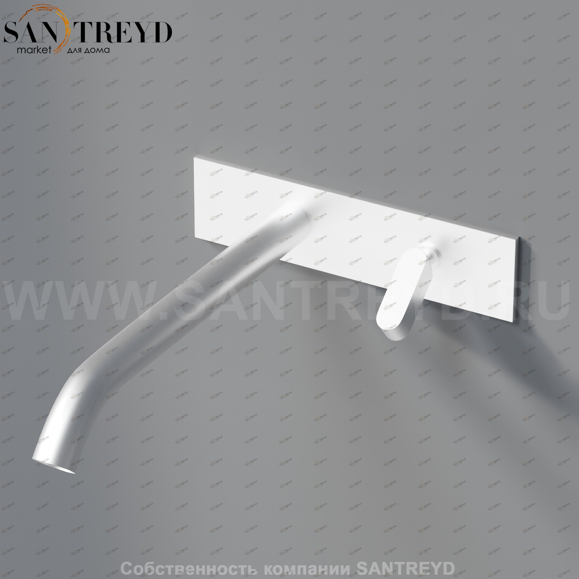 Встроенный смеситель ARUB1116SP SQUARE для раковины хромированный матовый Agape