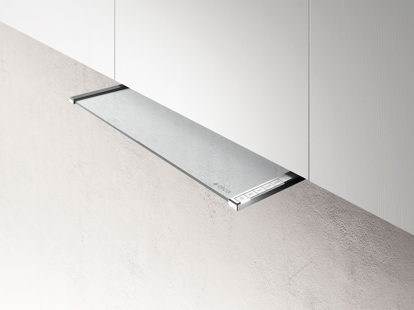 GLASS OUT IX/A/60-PRF0109787 Вытяжки / встраиваемая, 60 см, 1000 куб.м., электронное управление, светодиодное освещение, нержавеющая сталь+белое стекло Elica  - Вид №4