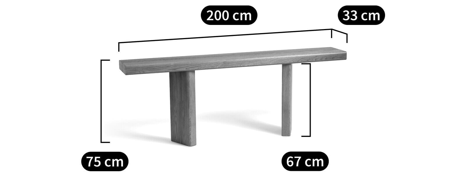 Прямоугольная дубовая консоль AMPM Olaga ARCH-00059796 - Вид №6