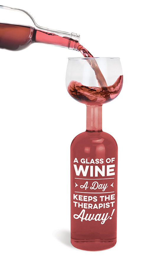 Бокал с бутылкой 750 мл a glass per day BIGMOUTH ДИЗАЙНЕРСКИЕ 00-3862993 Прозрачный  - Вид №2