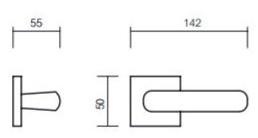 Pasini Ручка из латуни на розетке Quadrata 3541  - Вид №6