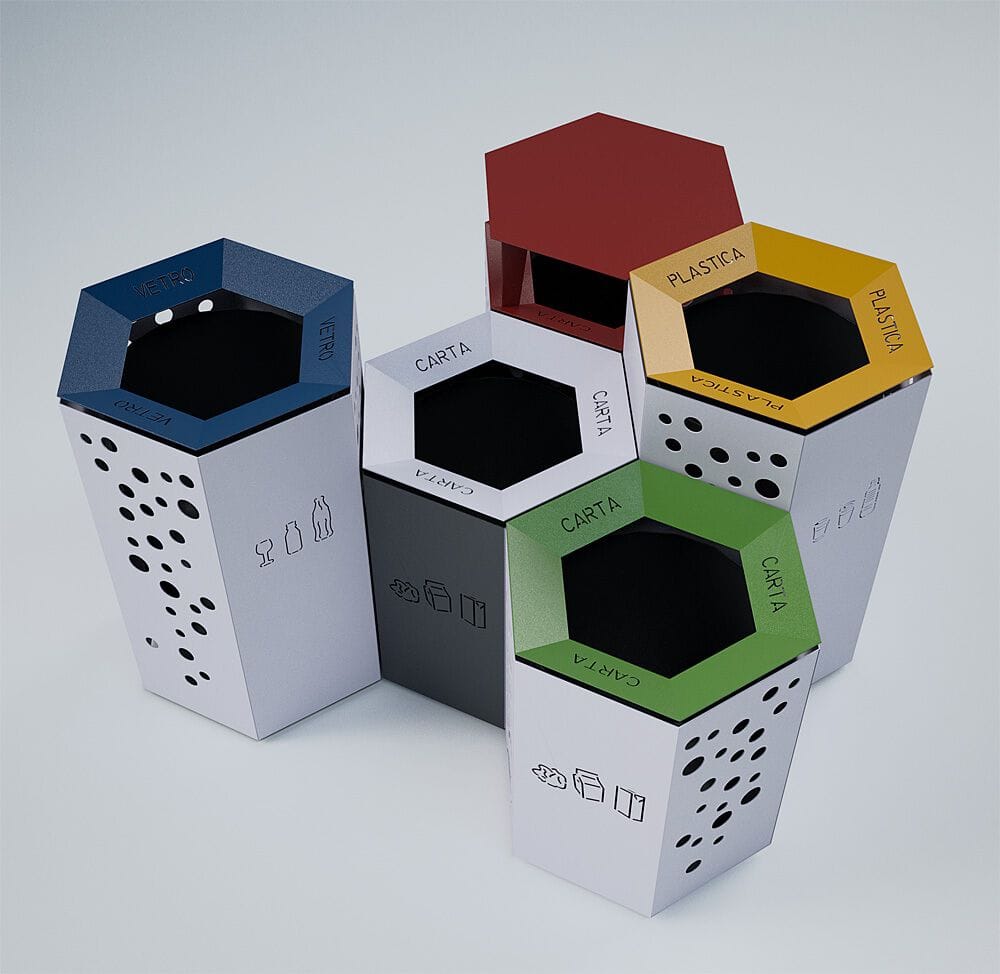 Наружная стальная стойка для мусора для утилизации отходов CITYSì BEEHIVE ARCH-00085912 - Вид №1