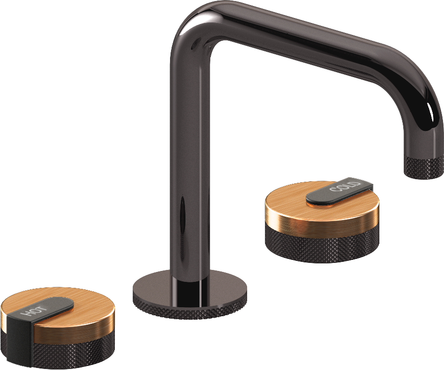 E-11511-R1BRG-L1BK-OX Смеситель для умывальника на 3 отвертия GRAFF MOD+