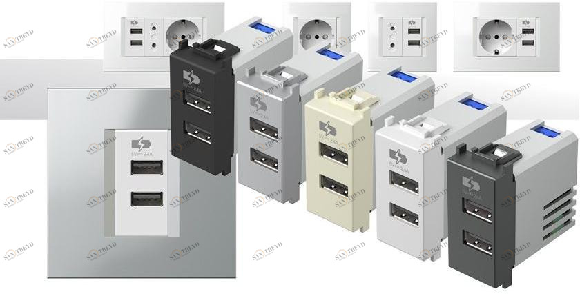 TEM Электрическая розетка с usb sun-id-1478663