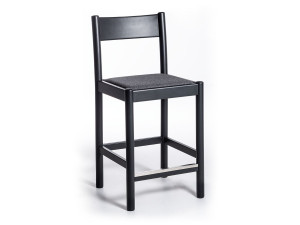 Высокий стул из массива дерева со спинкой