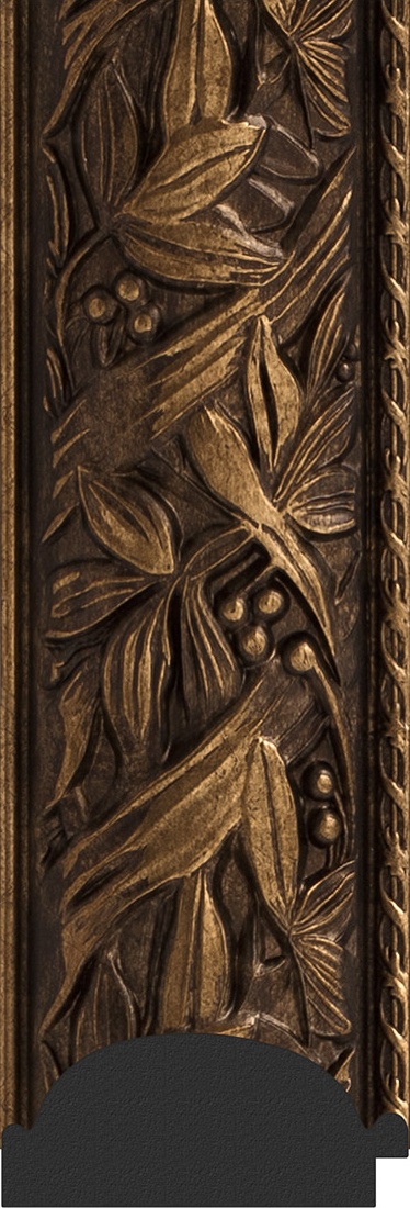 BY 3469 Зеркало с фацетом в багетной раме - византия бронза 99 mm EVOFORM Exclusive - Вид №3