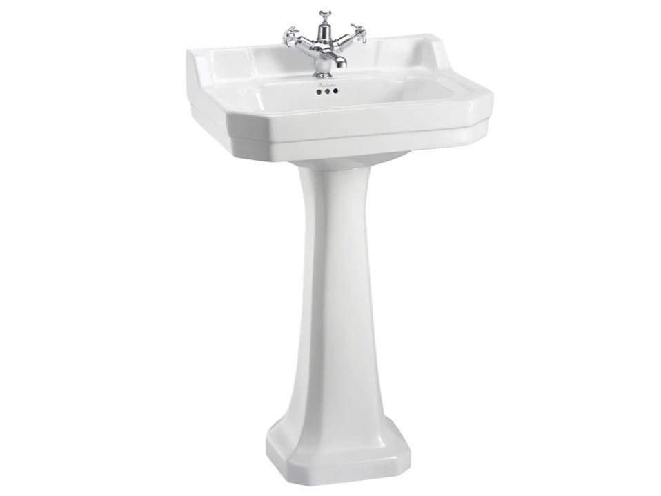 Прямоугольный умывальник из стекла на колонне Burlington Эдвардианская ARCH-00134895 - Вид №1