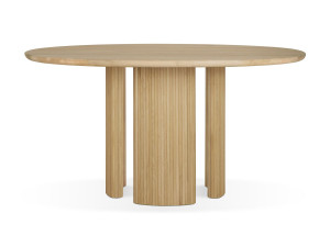 Круглый дубовый обеденный стол