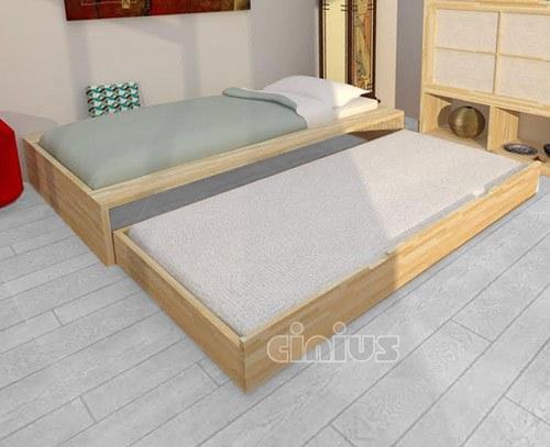 Cinius Кровать из массива дерева со второй выдвижной кроватью sun-id-1464500 - Вид №3