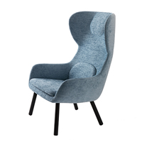 Myra 682 Стул с подлокотниками, сиденье и спинка с обивкой, 4 ножки из бука. Et al. Myra