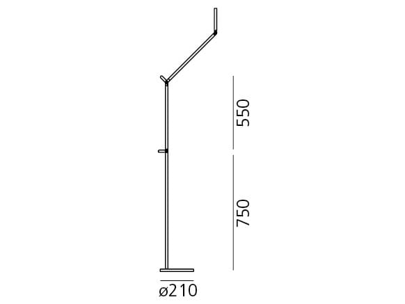 Светодиодный торшер для чтения из инженерного пластика Artemide ARCH-00002231