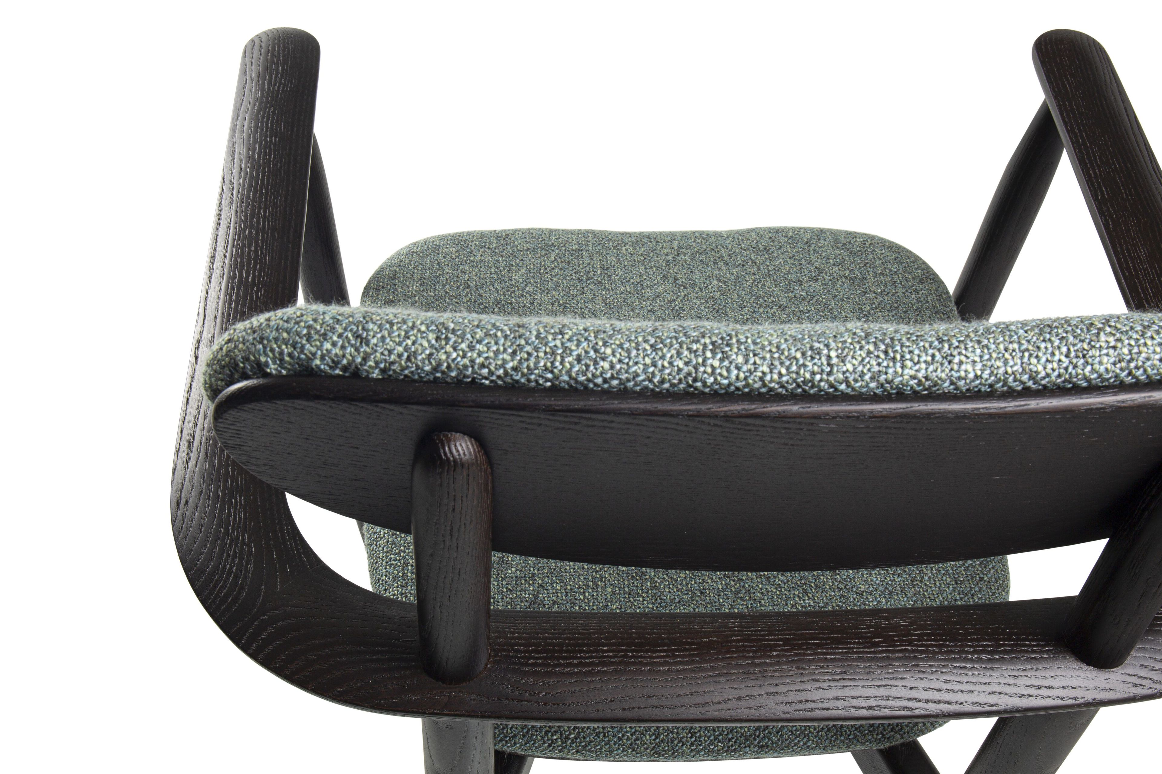 Дубовый стул с подлокотниками с мягким сиденьем Borzalino Королева ARCH-00001687 - Вид №8