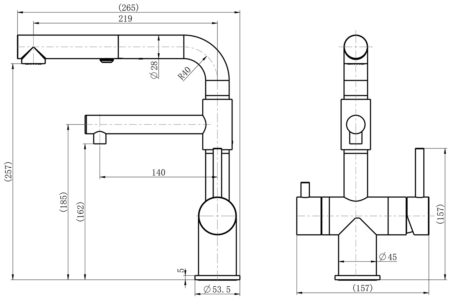 Смеситель ZorG Inox SZR-3216 GRAFIT для кухонной мойки, графит - Вид №2