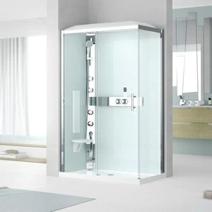 Novellini. Душевая кабина 100x70 A100x70 HYDROMASSAGE с низким душевым поддоном и крышей GLAX 3