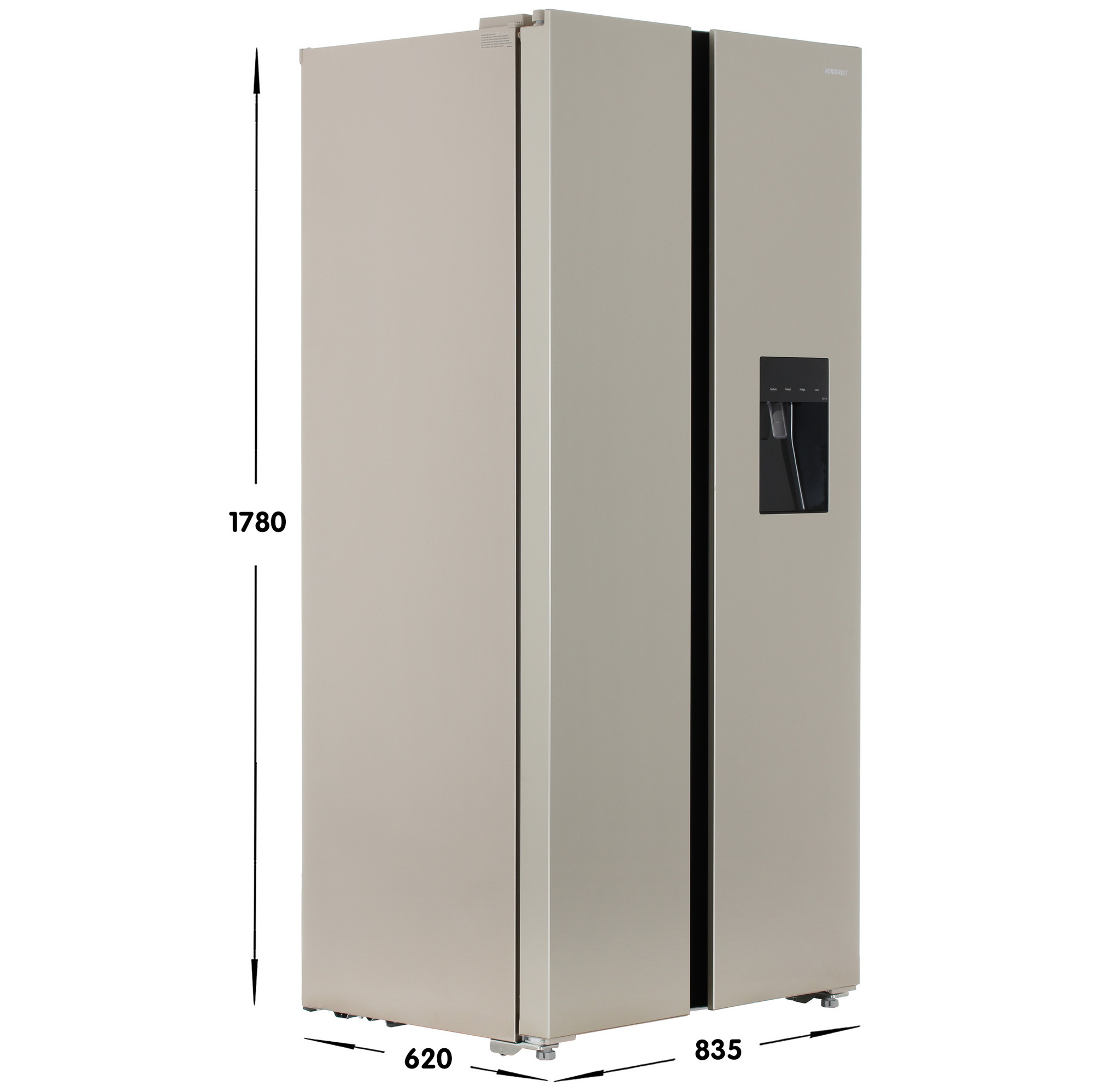 9069187 Холодильник Side by Side   Nordfrost RFS 484D NFH золотистый STDN-0023742 - Вид №6