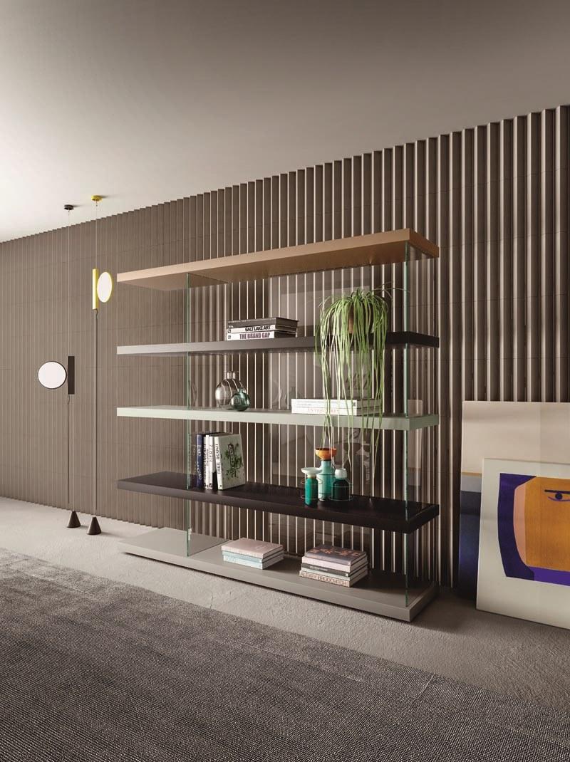 Lago Самонесущий открытый книжный шкаф из дерева и стекла Air sun-id-1401620 - Вид №3