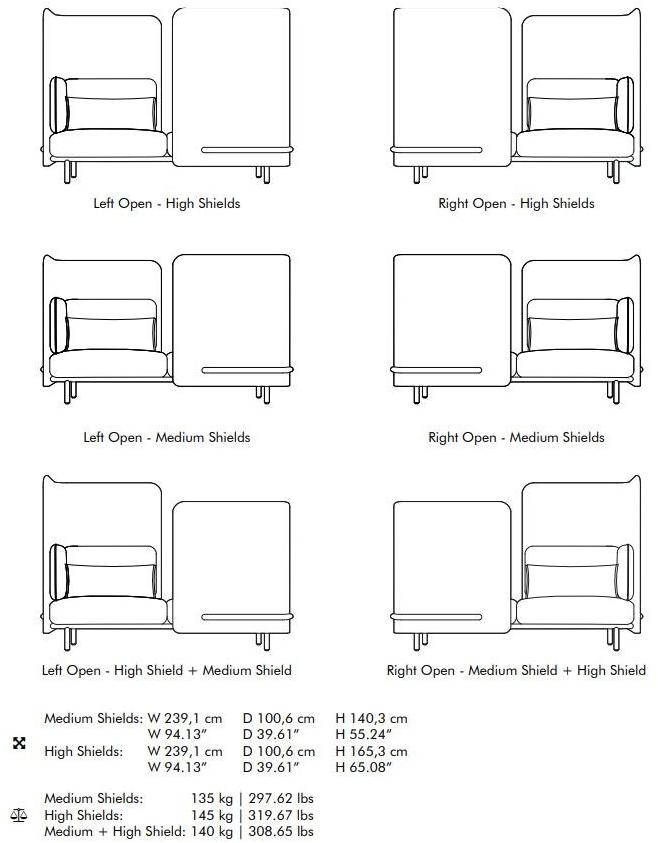 BuzziSpace Диван / офисный остров из ткани Buzzispark sun-id-1486490 - Вид №5