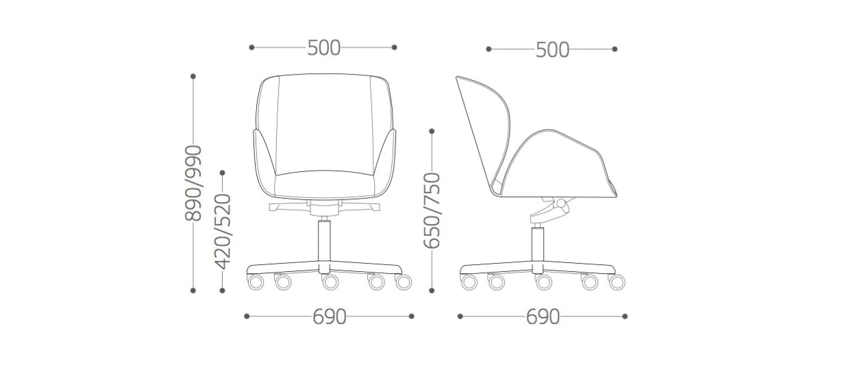 Поворотный операционный офисный стул с подлокотниками VAGHI звуки Executive ARCH-00046382 - Вид №4