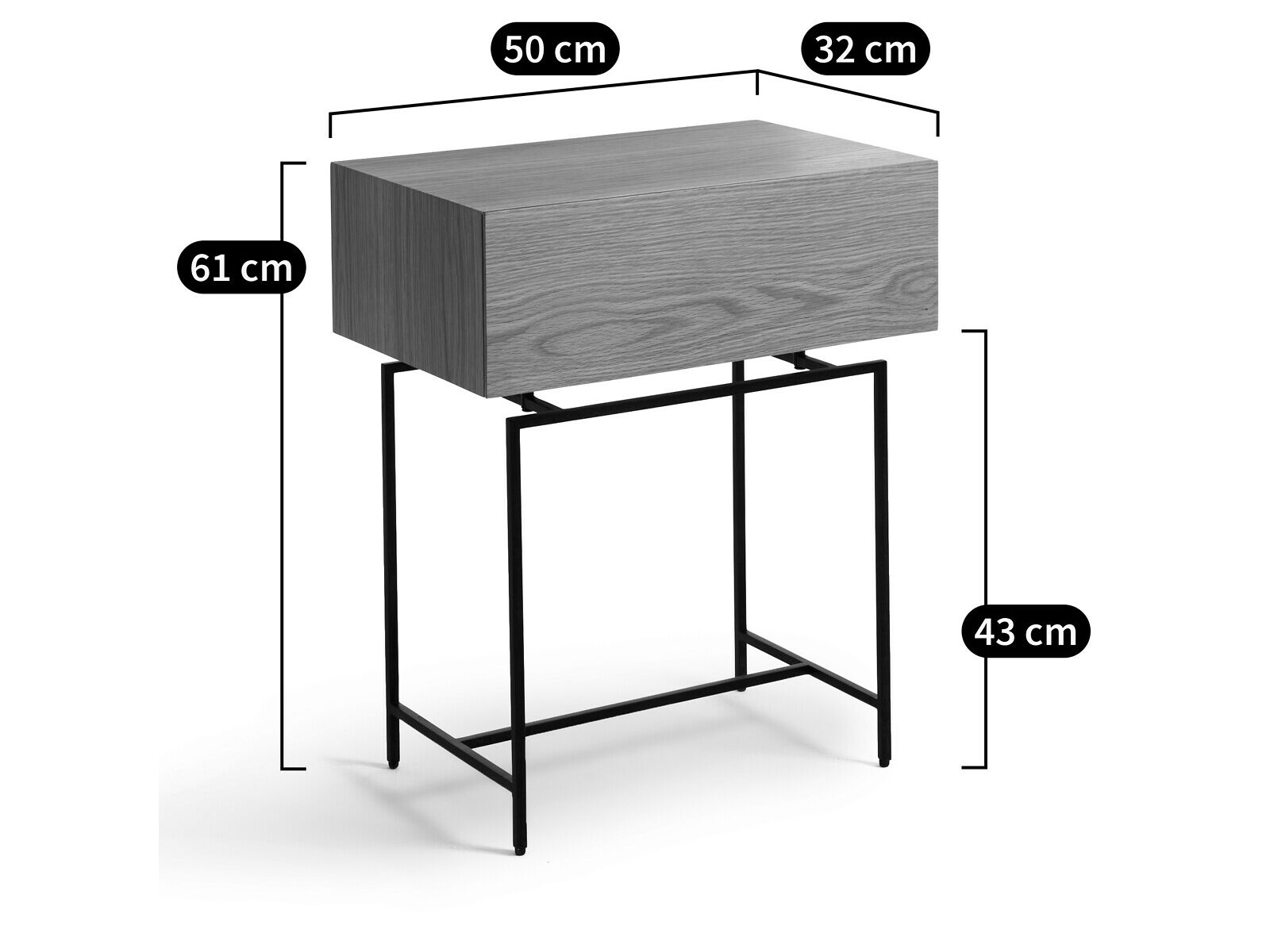 Прикроватная тумбочка из шпона с ящиками AMPM Oreko ARCH-00011766 - Вид №2