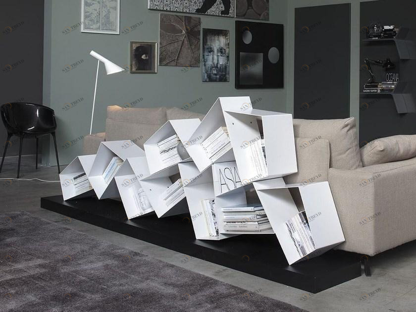 Ronda Design Книжный шкаф двухсторонний разделительный металлический sun-id-1405154