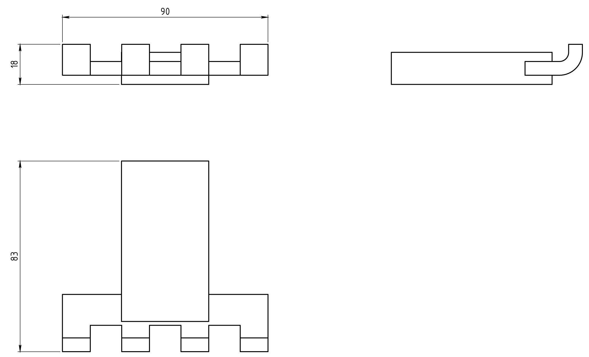 Крючок четверной Novaservis Metalia 9 0943.0 хром 09430 - Вид №1
