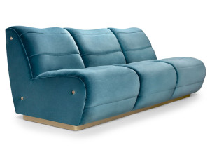 3-местный бархатный диван