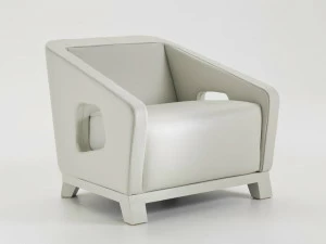 i 4 Mariani Мягкое кожаное кресло с подлокотниками Holly