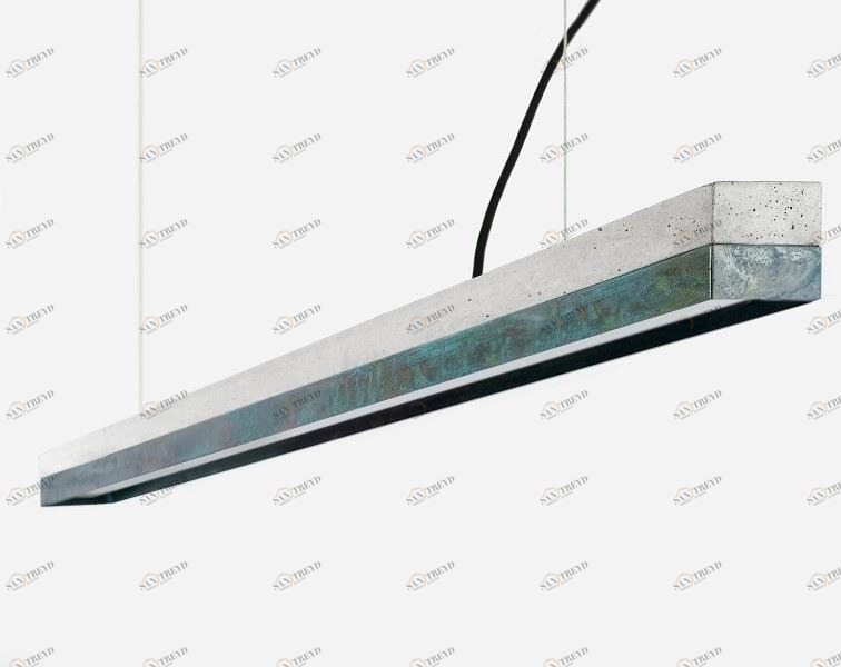 GANTlights Led подвесной светильник из цемента и оксидированного дуба C sun-id-1421638