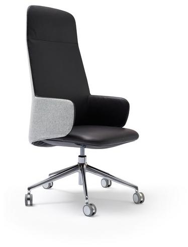 Quinti Sedute Кожаное кресло для руководителя с 5 спицами и высокой спинкой Deep sun-id-1455025 - Вид №7