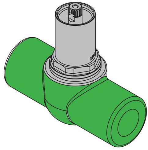 TECO Отвод сверху для труб из полипропилена, прямая версия 164 sun-id-1486038 - Вид №1