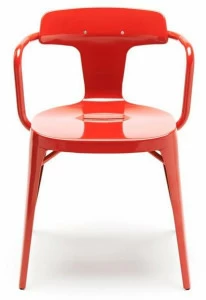 Tolix Штабелируемый стул из нержавеющей стали с подлокотниками