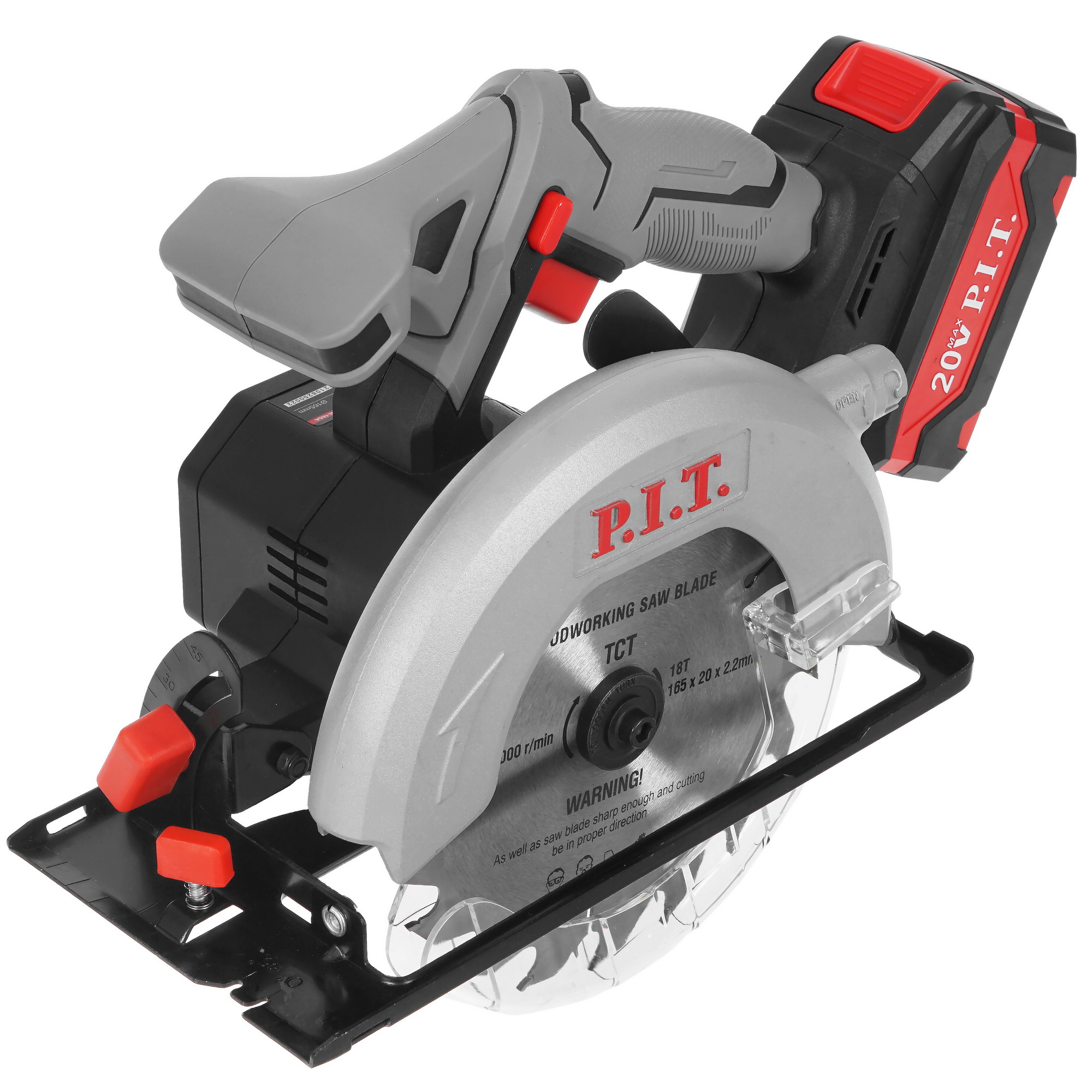 Пила дисковая P.I.T. PKS20H-165A/1 OnePower 20V 9938105 PIT STDN-0148332