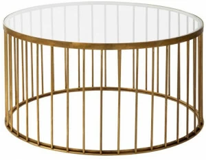 Il Bronzetto Круглый журнальный столик из латуни Cage Cag05
