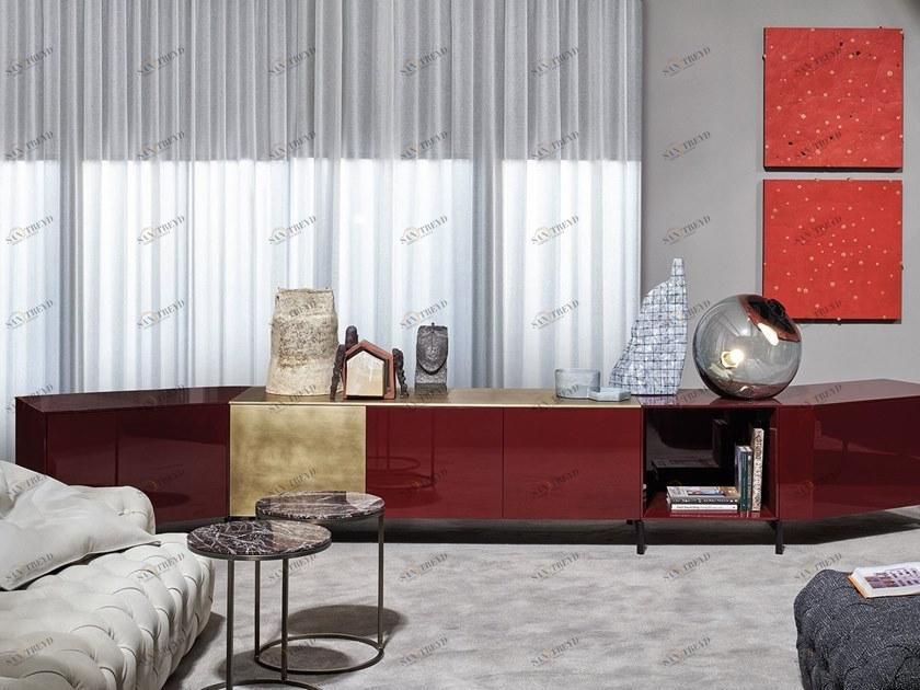 Meridiani Буфет из лакированной древесины с распашными дверцами sun-id-1479492