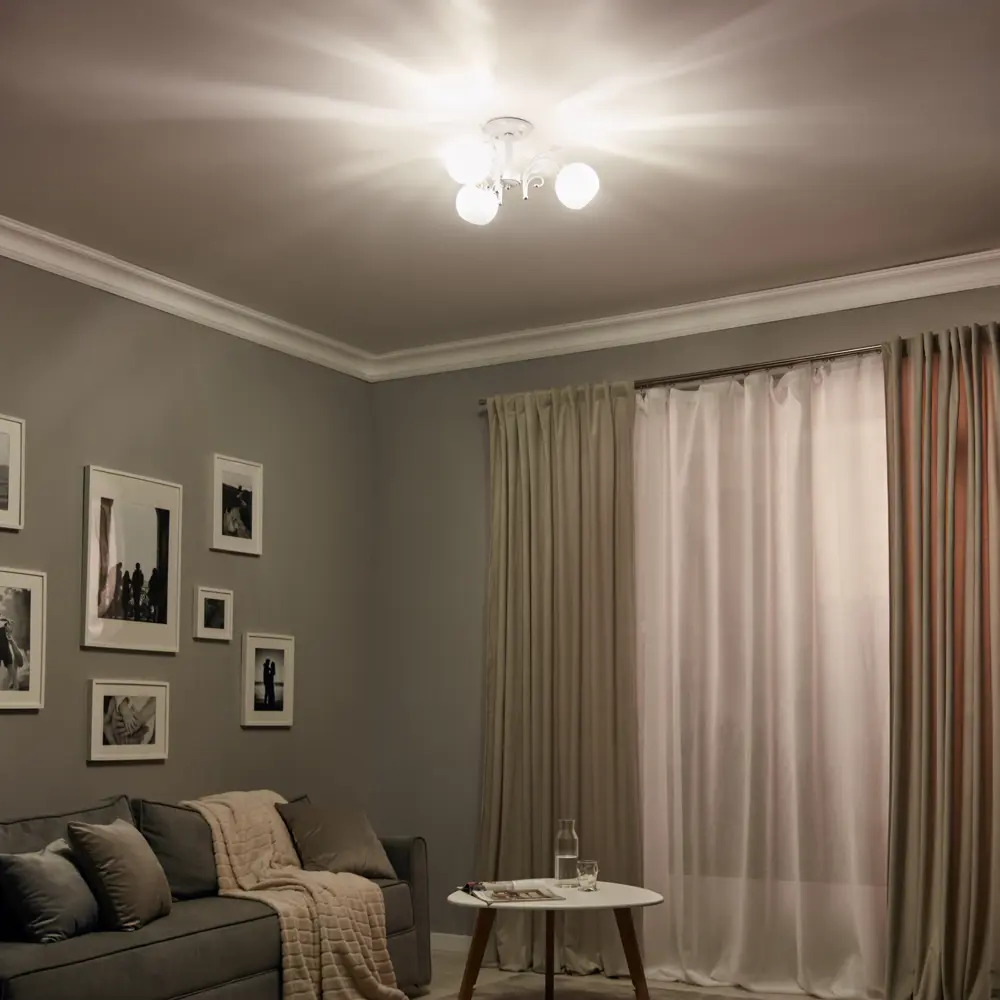 РОССВЕТ Люстра Амплуа - белая потолочная с тремя плафонами 89426690 STLM-1577630 - Вид №9