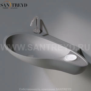 L235T0R1V4..116 Подвесная раковина настенная овальная A. e T. Italia SPOT серая