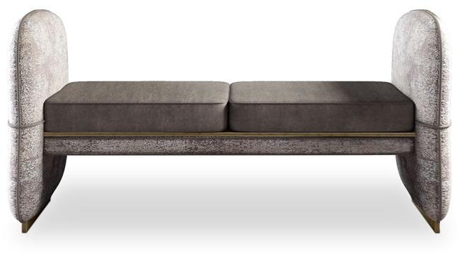 Porustudio Мягкая скамья из ткани Tennessee sun-id-1406778 - Вид №2