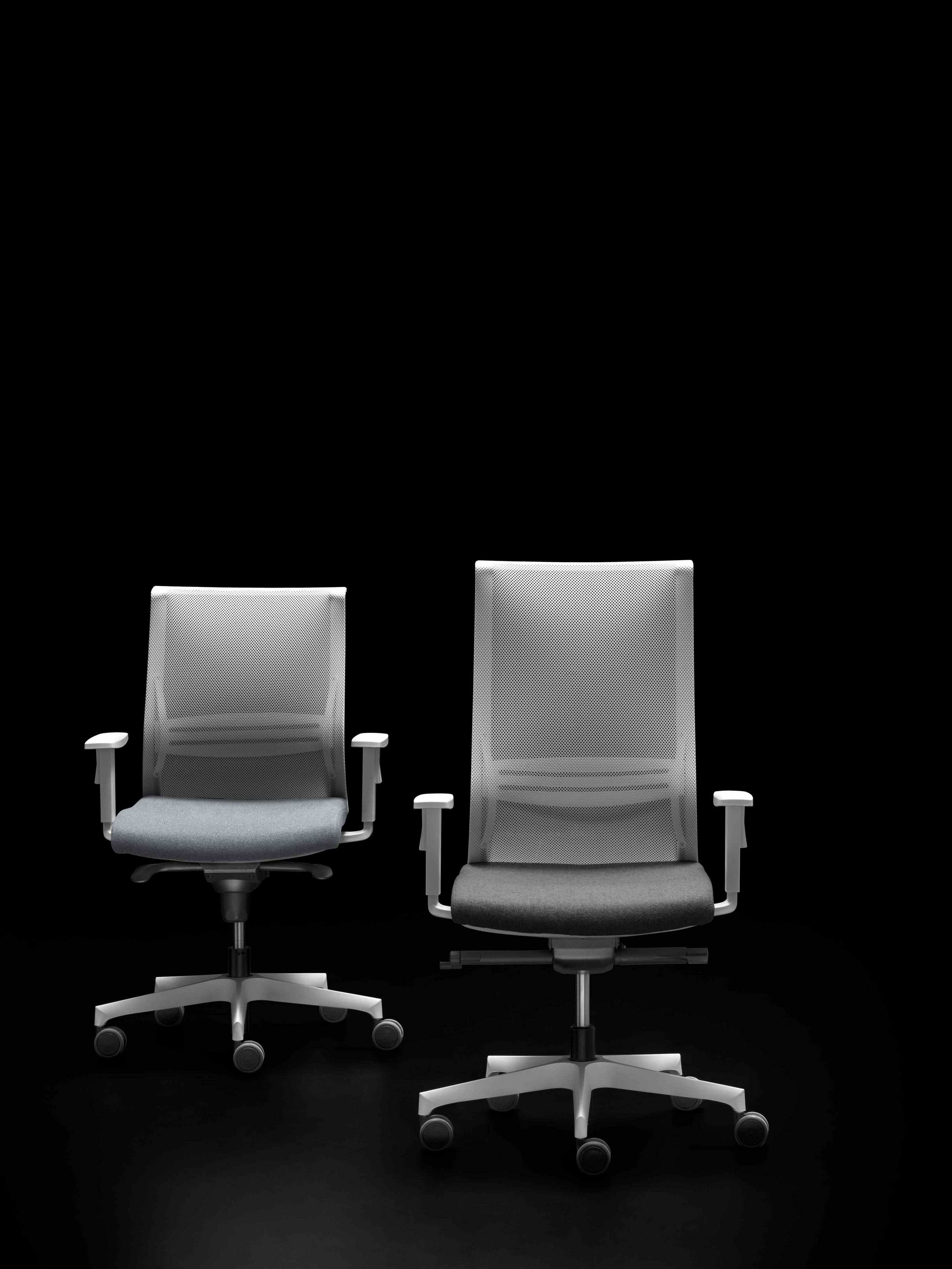 Тканевый регулируемый по высоте рабочий офисный стул с колесами Bralco Hub ARCH-00143133 - Вид №2