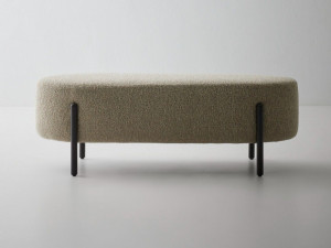 Мягкая скамейка из ткани