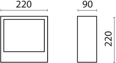 SIMES Светодиодный уличный настенный светильник Cool square sun-id-1398108 - Вид №7