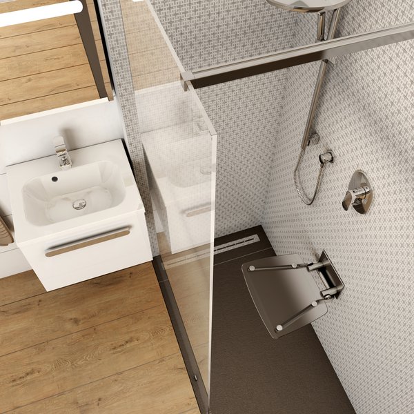 Универсальное сиденье для душа OVO-B-OPAL/BLACK Ravak B8F0000046 - Вид №11