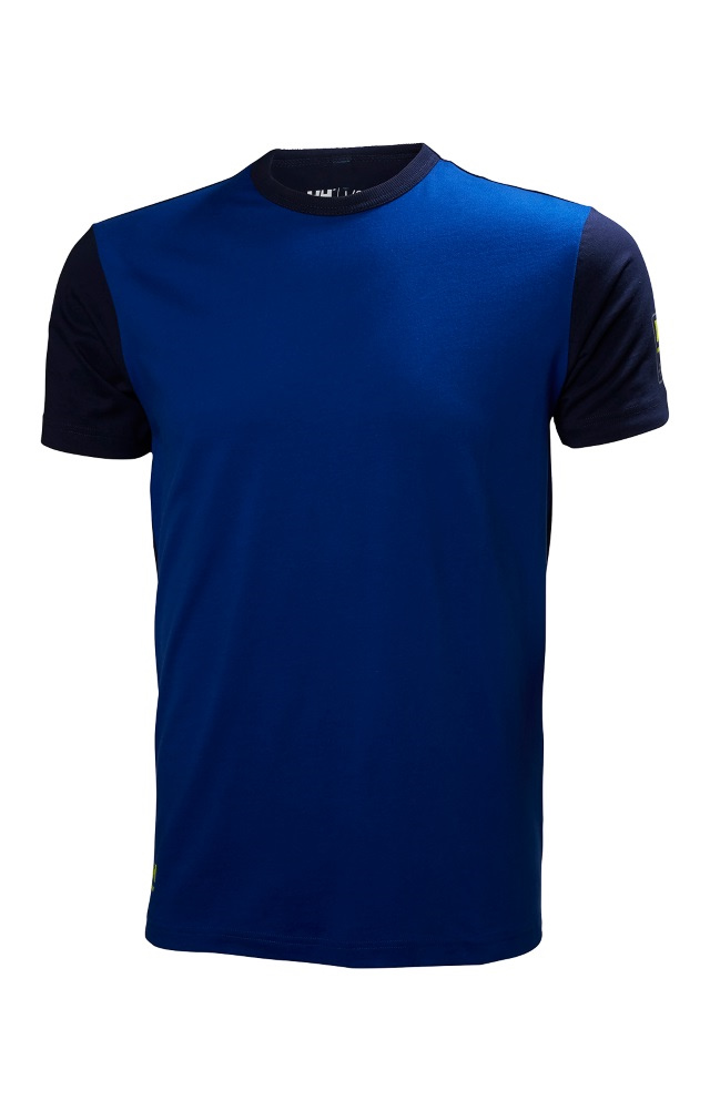 4957371 Футболка  темно-синяя с васильком Helly Hansen Work Wear AKER  Толстовки, рубашки, футболки, тенниски  размер XXL 