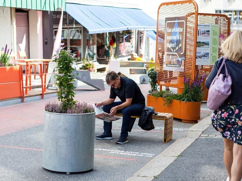 VESTRE Прямоугольная кашпо для общественных мест из стали с порошковым покрытием Pop sun-id-1413804 - Вид №3