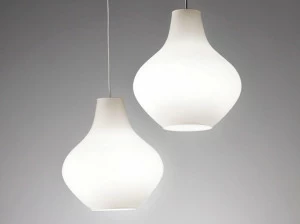 AiLati Светодиодная подвесная лампа из опалового стекла Sixties